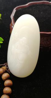 新品和田玉籽料白玉挂件佛公吊坠苏工