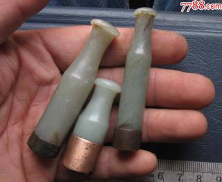 老和田玉烟嘴3个